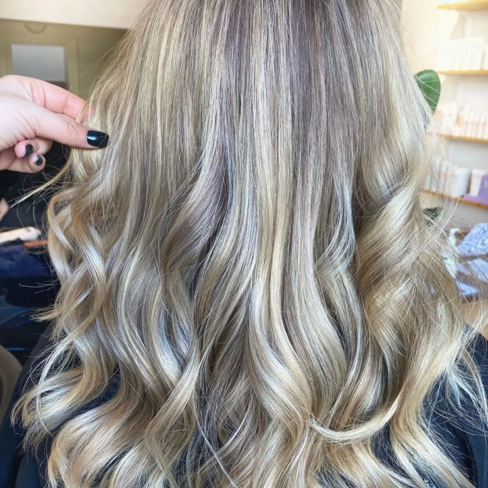 Honey-blonde balayage — colour result